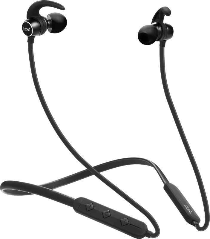 (Refurbished) boAt Rockerz 255F Bluetooth Headset with Mic  (Active Black, In the Ear)