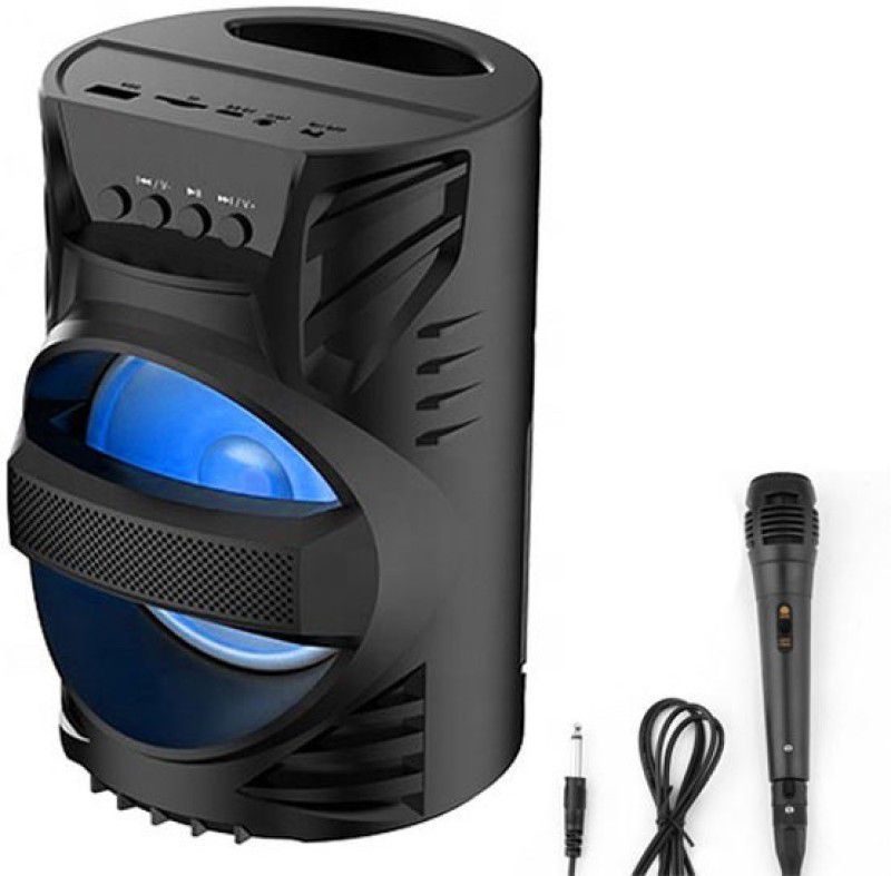 RENTOOR BRAND NEW WS-04 3D Ultra Dynamic Boost SoundSplashproof Portable Wireles Karaoke 10 W Bluetooth Speaker  (Black, Stereo Channel)