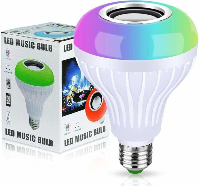 ATSolutions Home Dj Bulb Multi Use Bluetooth Speaker,Led Bulb & Music Light|Multipl B22 LED White + RGB Light Ball Bulb Colorful Lamp with Remote Control for Home, Bedroom, Party Decoration and All. 5 W Bluetooth Speaker  (Multicolor, Mono Channel)