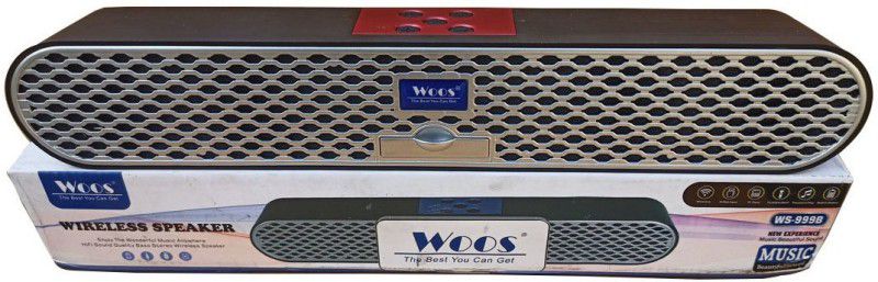 WOOS WS-999B Black Portable Wireless Bluetooth Speaker with DJ Speaker Super Bass 5 W Bluetooth Speaker  (Black, Stereo Channel)