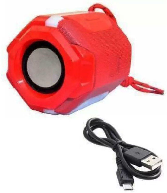 WOOS A005 162 Red Portable Bluetooth Speaker with DJ Light USB Speaker Super Bass 5 W Bluetooth Speaker  (Red, Stereo Channel)
