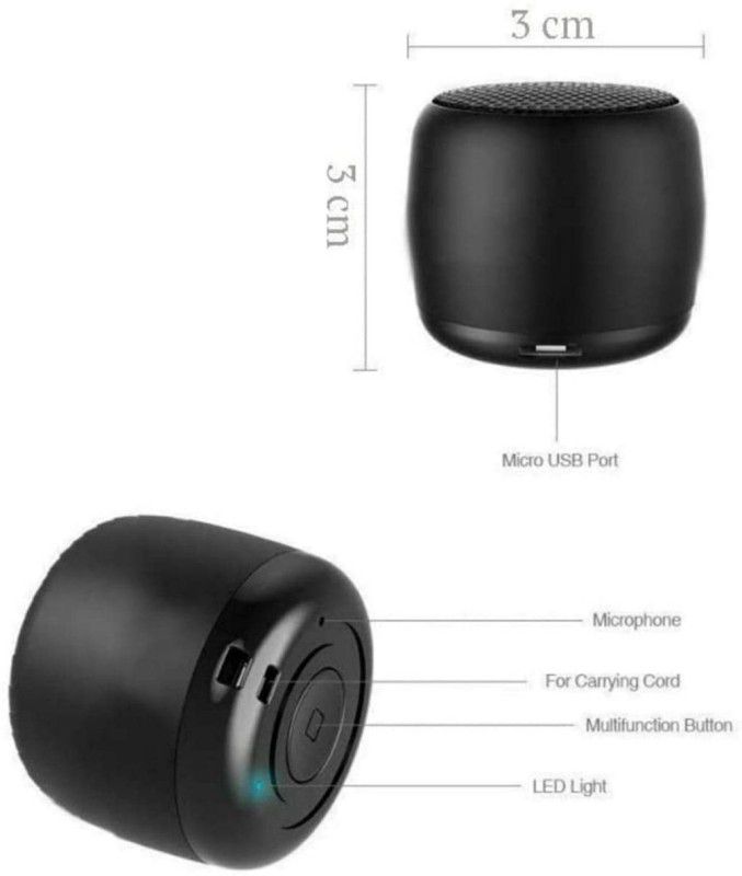 high waves Super Ultra Boost Mini 3 Watt Wireless Bluetooth Portable Speaker (Multicolour) 150 W Bluetooth Speaker  (Multicolor, 4.2 Channel)