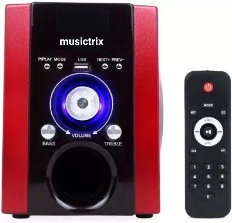 MUSICTRIX Mini sound bar 35 W Bluetooth Home Audio Speaker  (Red, 2.0 Channel)
