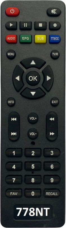 Upix SH-778 Free Dish (WiFi) DTH Remote Compatible for NTEX Free Dish DTH (with WiFi) (EXACTLY SAME REMOTE WILL ONLY WORK) Remote Controller  (Black)