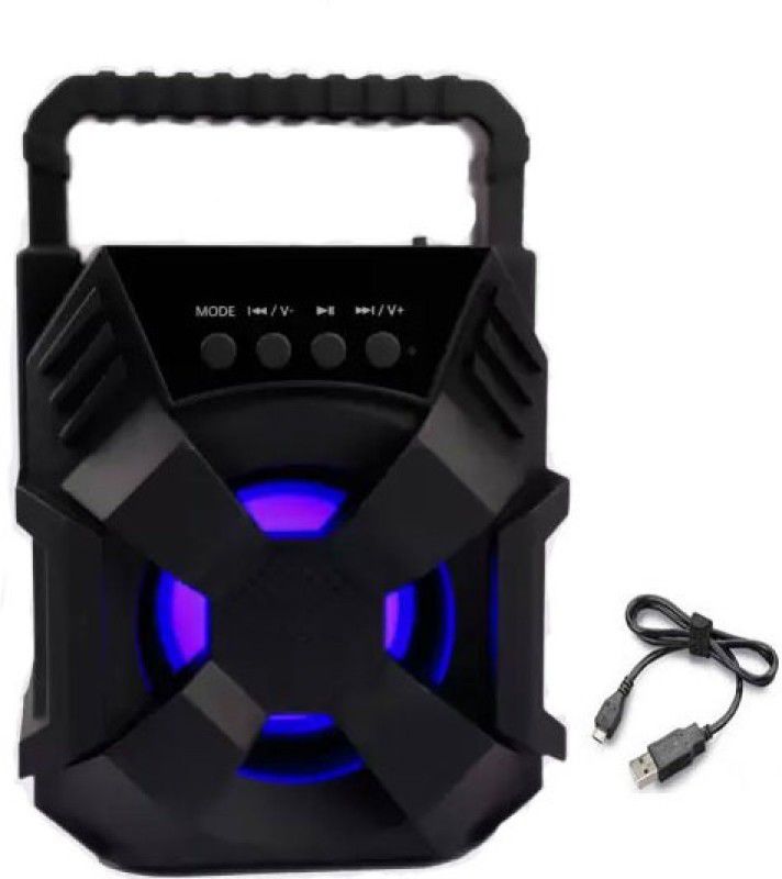 Worricow Best Wireless Speaker Lz-3101 Karaoke Wireless Portable 3D sound Splashproof Extra Baas Stereo sound quality Led Colour Changing Lights wireless Speaker 5 W Bluetooth Speaker  (Black, Stereo Channel)