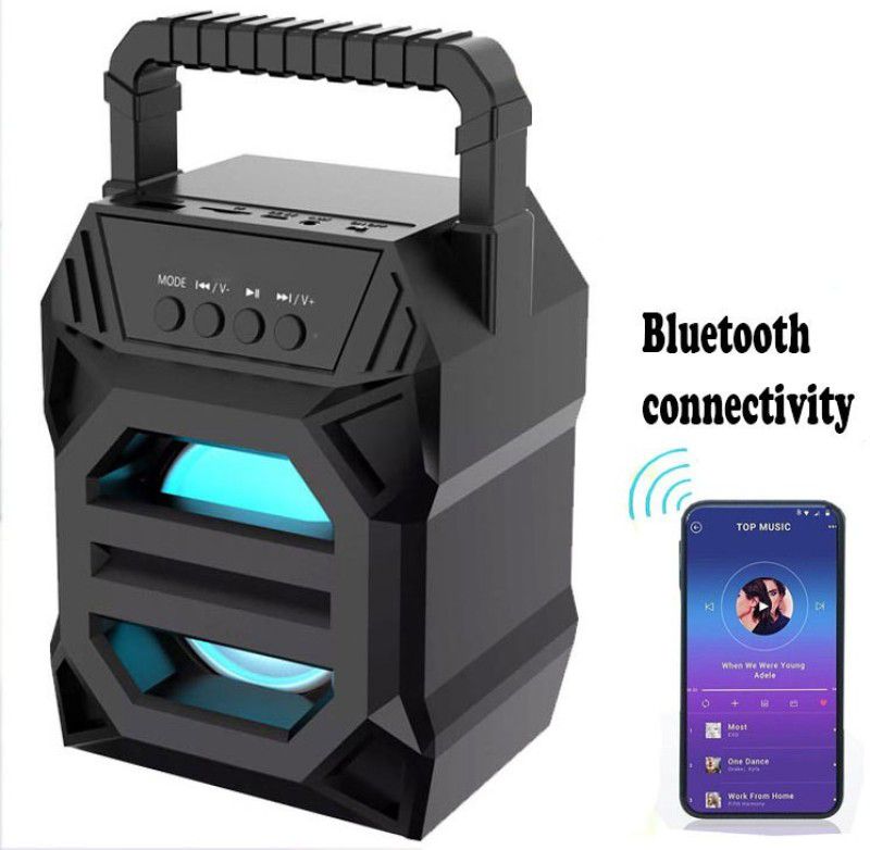 Techobucks RBG Light Bluetooth speaker Trolley Design perfect for camping and partys 10 W Bluetooth Party Speaker  (Black, Stereo Channel)