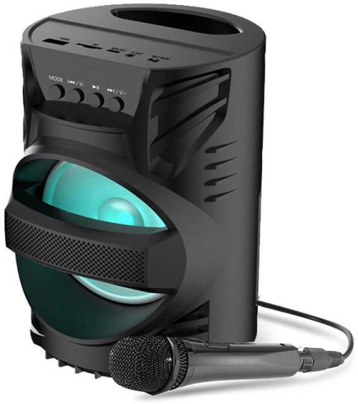 RENTOOR WS-04 3D Ultra Dynamic Boost Sound Splashproof Portable Wireless Karaoke 10 W Bluetooth PA Speaker  (Black, Stereo Channel)