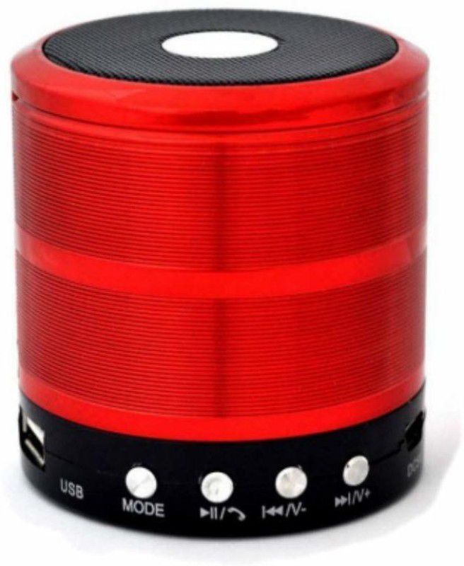 VibeX Portable Usb Tf Mini Round Music Portable Wireless Speaker-SpK-189 10 W Bluetooth Speaker  (Ultra Red, Stereo Channel)