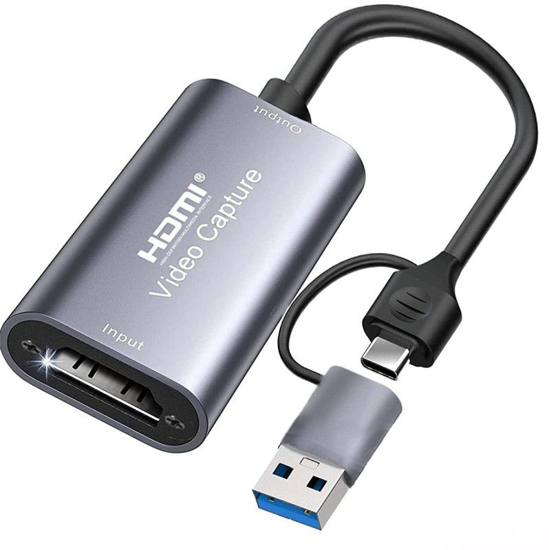Etzin USB 3.0/Type C Video Capture Card 1080P 4K HDMI (EPL-802HVC) Media Streaming Device  (Grey)