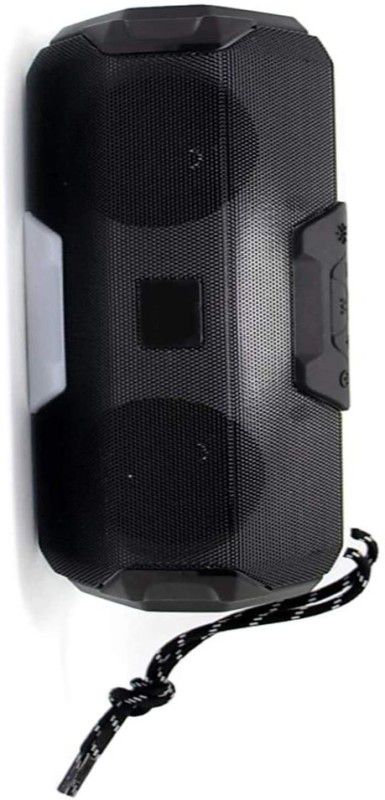 DELMOHUT Wireless Portable Bluetooth Speaker | 4-5 hrs Playtime | RGB Lights | Loud Booming Bass | FM | Built in mic for calls | Built in power bank | Compatible with all phones and smart devices 10 W Bluetooth Speaker  (Black, Stereo Channel)