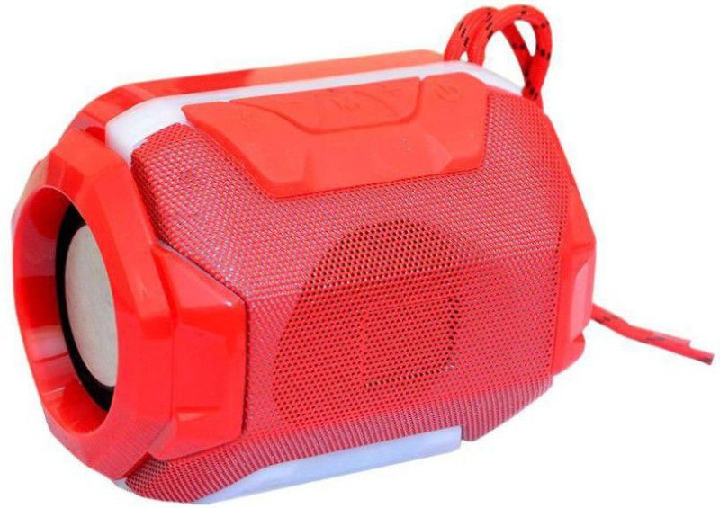 menaso Wireless/Gaming/Outdoor/Home Audio Bluetooth Speaker/Speakers with tf/fm Slot With HD Sound quality, lightweight and adjustable 5 W Bluetooth Speaker  (Red, Stereo Channel)