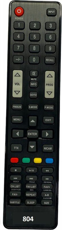 Upix SH-804 LCD/LED TV Remote Compatible for Videocon TV LCD/LED (EXACTLY SAME REMOTE WILL ONLY WORK) Remote Controller  (Black)