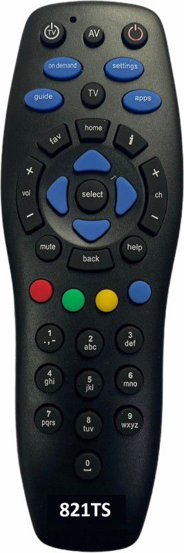 Upix SH-821TS DTH Remote (Without Recording) Compatible for Tata Sky DTH Set Top Box (EXACTLY SAME REMOTE WILL ONLY WORK) Remote Controller  (Black)