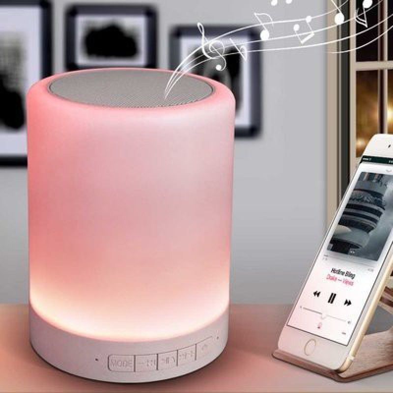 Gabbar ™ Touch Lamp Portable Bluetooth Speaker, Wireless HiFi Speaker Light, USB Rechargeable Portable with TWS 5 W Bluetooth Laptop/Desktop Speaker  (Pink, Stereo Channel)
