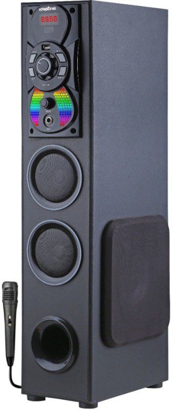 KRISONS Bold Tower Speaker|Bluetooth Supporting|USB, AUX, LCD Display, Built-in FM 100 W Bluetooth Tower Speaker  (Black, 2.1 Channel)