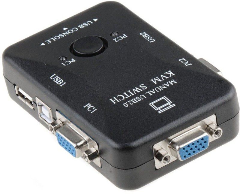 dhriyag 2 Port Manual USB KVM Switch Media Streaming Device  (Black)