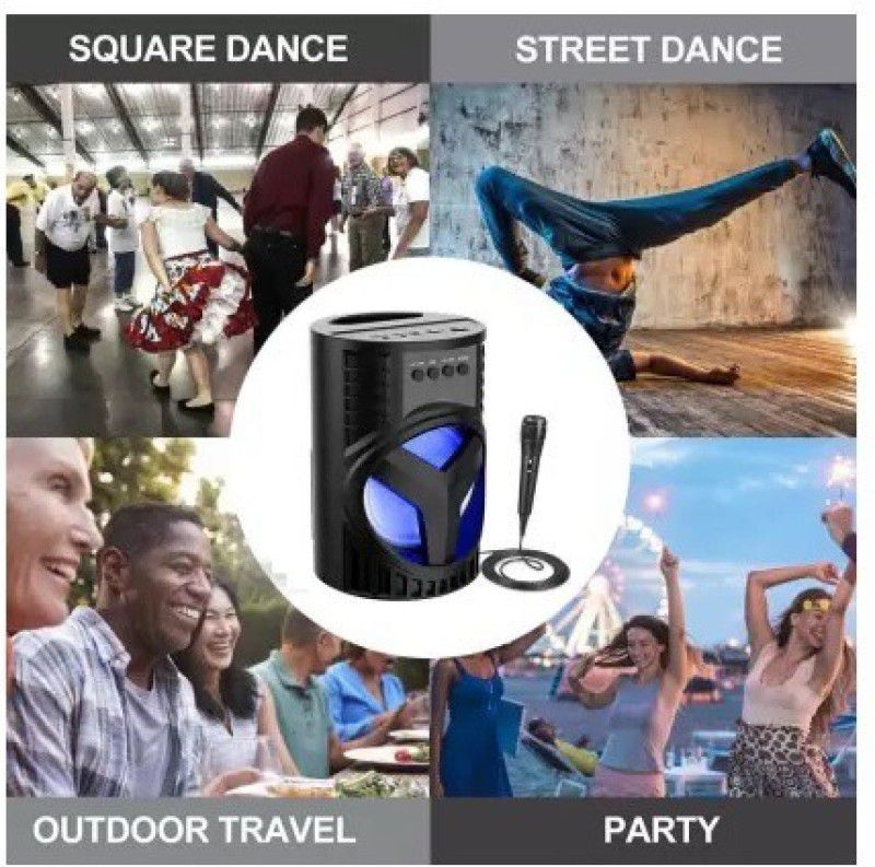 IMMUTABLE Ws03/Lz4103 new Bluetooth speaker with karaoke mic T16 10 W Bluetooth Home Audio Speaker  (Black, 5.1 Channel)