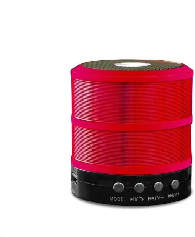 Alchiko WS-887 Ultra High Bass New Collection Portable Wireless Multifunction Sub-woofer Super Powerful HD Sound Quality with Rechargeable Battery 5 W Bluetooth Speaker  (Red, Stereo Channel)