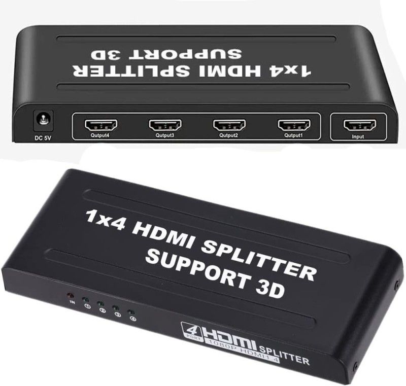All mobile solution 4K 1 x 4 HDMI Splitter for DVD/Gaming/HDTV.(SPT-0286) Media Streaming Device  (Black)