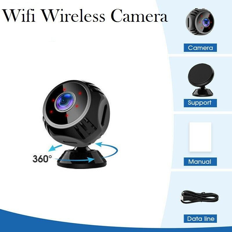 SIOVS 1080P HD Mini Hidden Spy Camera Wifi Wireless Night Vision Indoor/Outdoor camera Supports 64GB SD Card for Home,Office,Room Security Camera  (64 GB, 1 Channel)