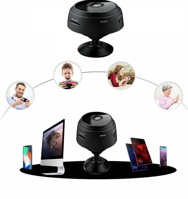 SIOVS Spy Magnet 1080p HD Mini WiFi Live Night Vision Audio Video Long Battery Backup Security Camera  (64 GB, 1 Channel)