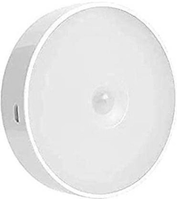 BOZ Motion Sensor Light for Home with USB Charging Pack of 2 Wireless Self Adhesive LED Nightlight Rechargeable Body Sensor Wall Light for Hallway, Wardrobe, Bedroom, Stairs (White/Warm Light) Smart Sensor Light