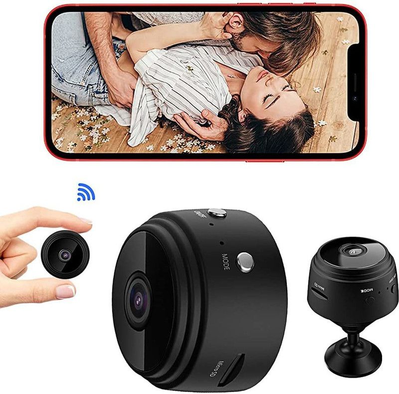 Bzrqx Mini Spy Hidden Camera WiFi Portable Nanny Cam,1080P HD Small Wireless Spy Camera  (64 GB, 1 Channel)