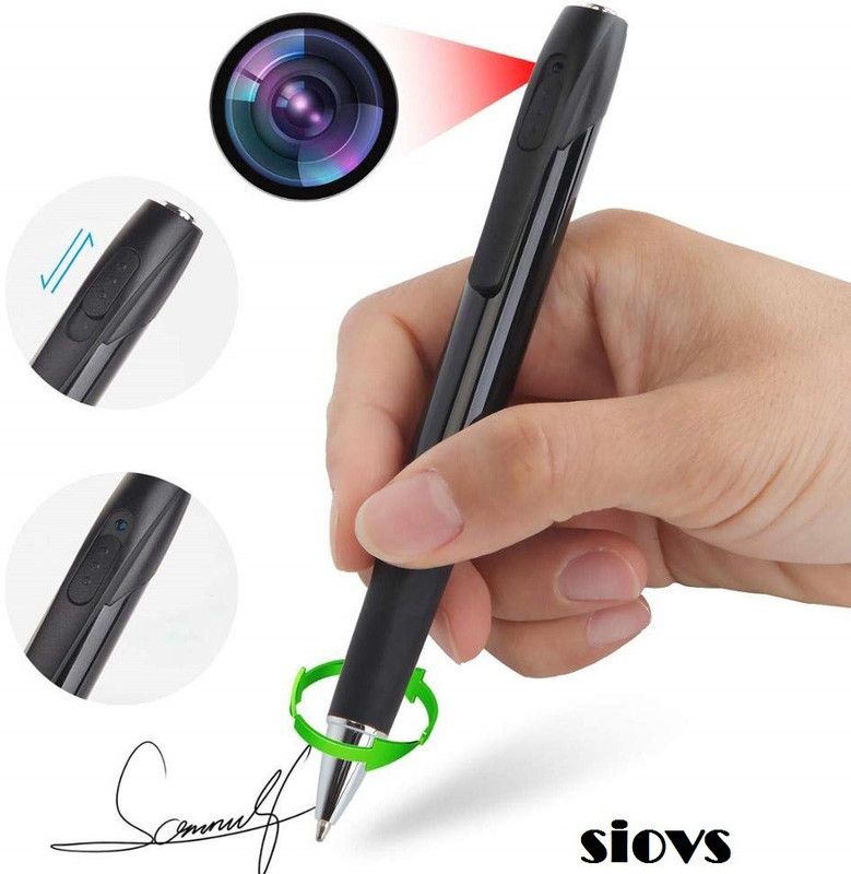 SIOVS Full HD Pen Camera 4k | 1080p Video and Audio Recording | Support 64GB SD Card Security Camera  (64 GB, 1 Channel)