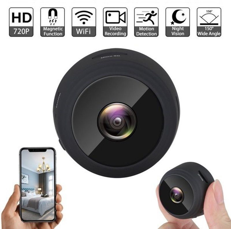 SIOVS 1080P Spy Camera WiFi Wireless Night Vision Motion Detection Long Battery Backup Security Camera  (64 GB, 1 Channel)