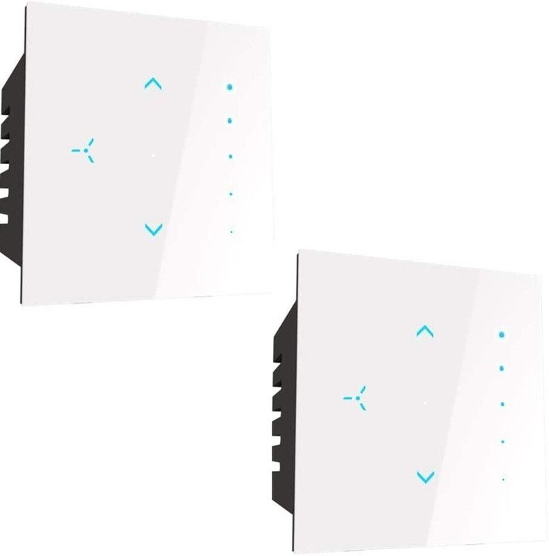 TEQOOZ WiFi Touch Fan Regulator (White, Pack of 2) | Smart Life App, Alexa, Siri | Smart Switch  (White)