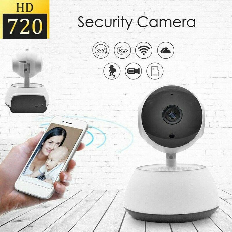 Bzrqx 1080P HD Wireless 360 Degree Panoramic IP Camera Lamp Surveillance Camera with Floodlight and Night Vision Motion Detection Alarm Events V380 Pro App Security Camera  (64 GB, 1 Channel)
