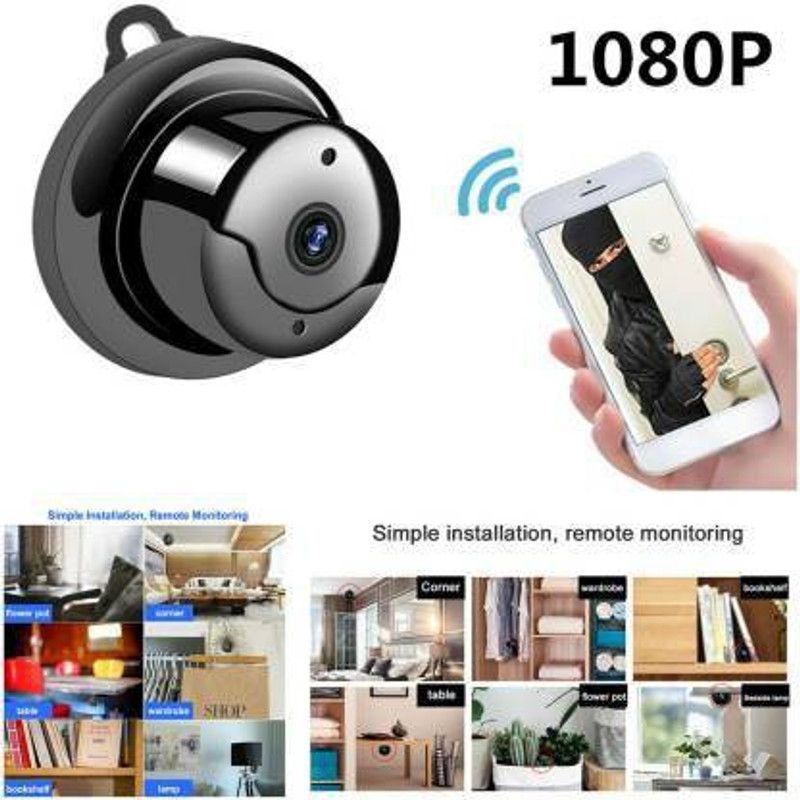 Garundropsy Mini Wi-Fi Full HD Spy Camera 2-Way Communication, SD Card Support (Black) Security Camera  (1 Channel)