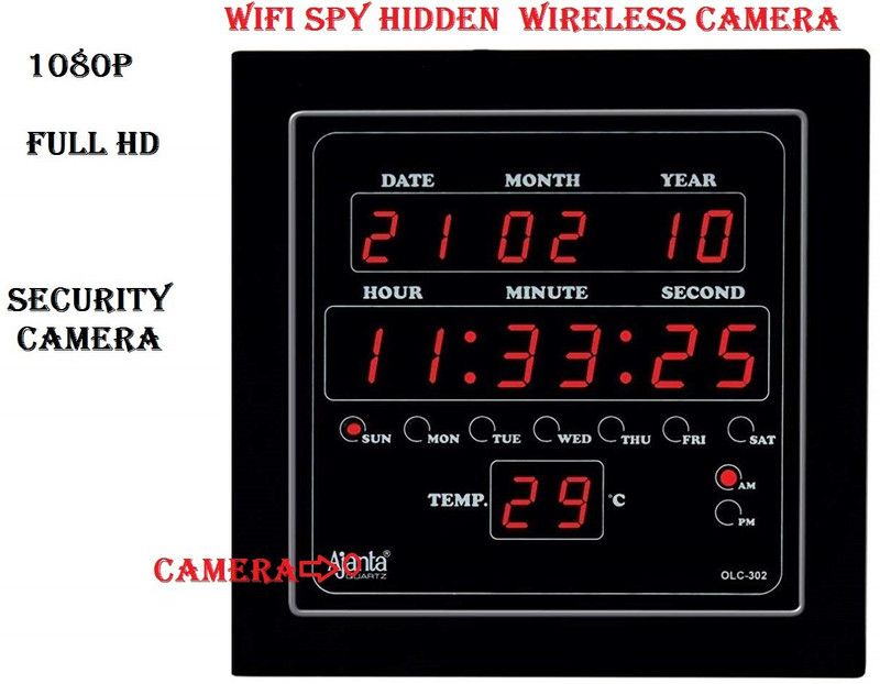 OJXTZF 1080p Full HD Digital Spy Camera Ajanta Wall Clock Hidden with Motion Detection Spy Camera  (1 Channel)