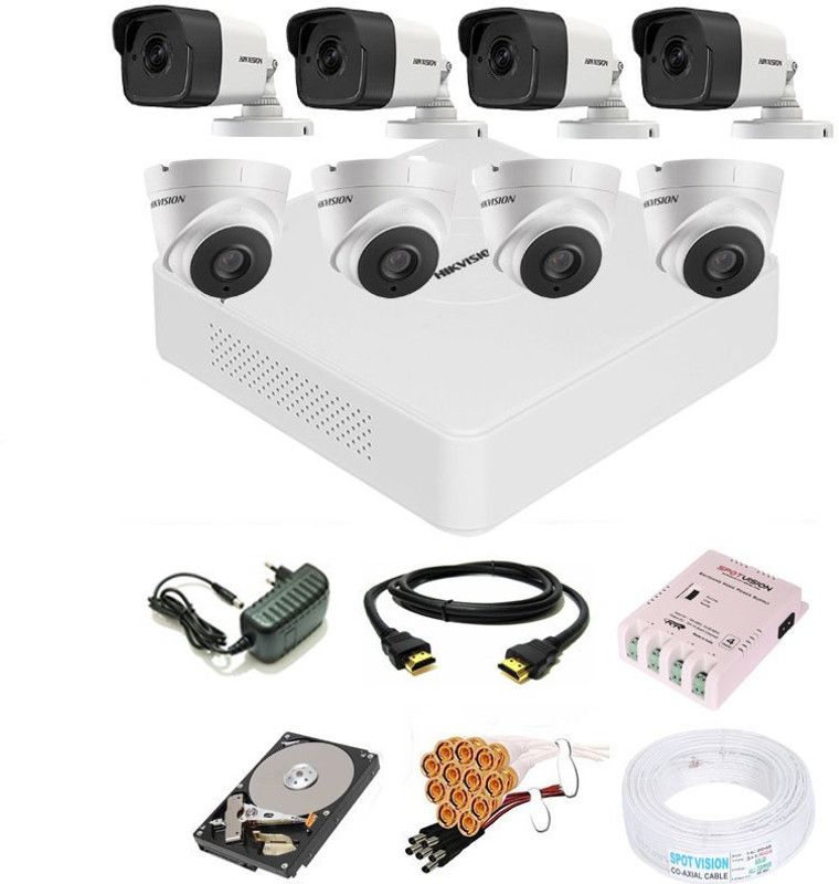 HIKVISION 8 Channal Turbo HD 4MP DVR,IP67 Outdoor & Indoor Audio Camera 1080P,HVC118 Security Camera  (1 TB, 8 Channel)