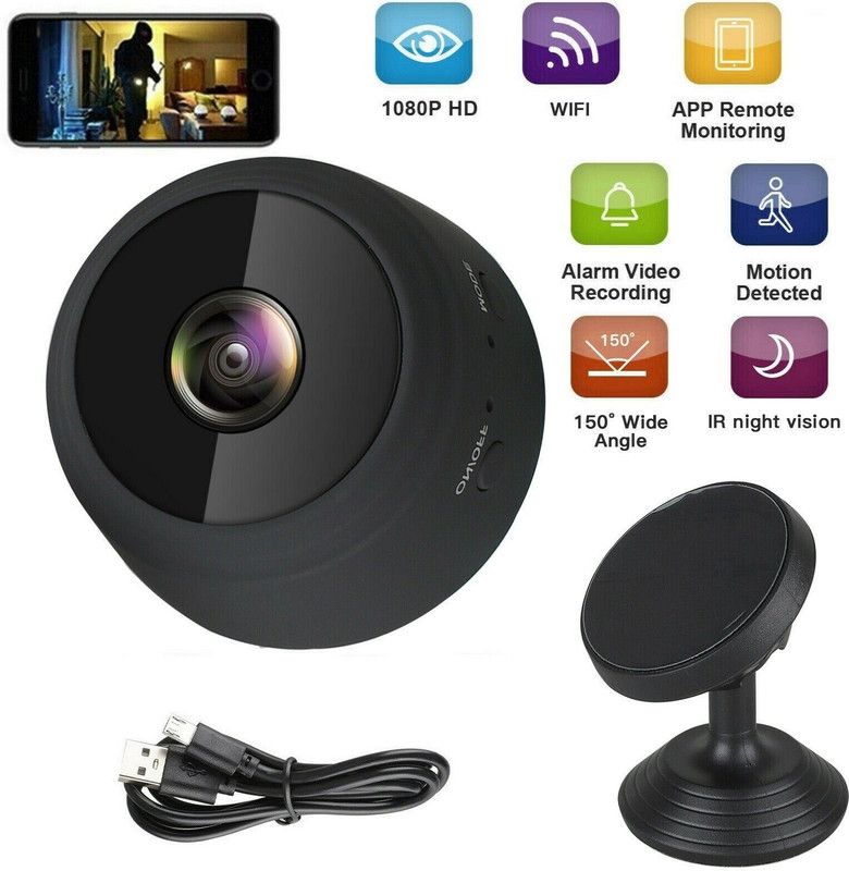 AVOIHS Hidden Full HD 1080P Night Vision Wireless Total WiFi Ip Camera Mini WiFi Wireless CCTV Security with Microphone Outdoor Indoor Motion Detection for Home Office Room Car 64GB Support Memory Card Security Camera  (64 GB, 1 Channel)