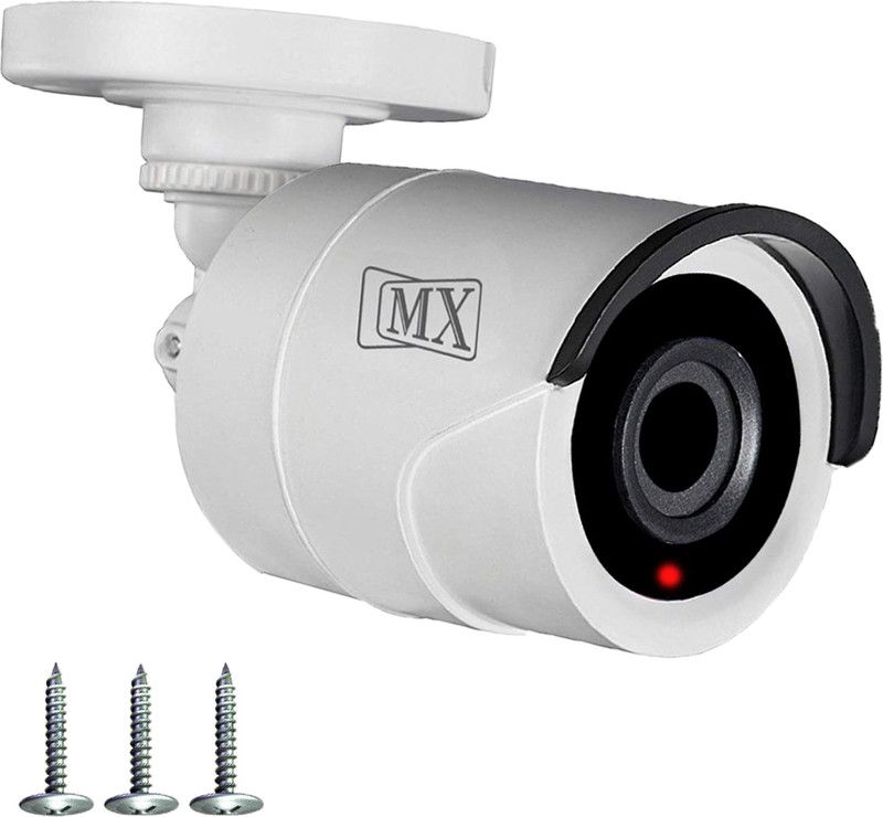 MX Dummy Fake Security Wireless Bullet CCTV Outdoor Camera Flashing Light White D6 Security Camera  (1 Channel)