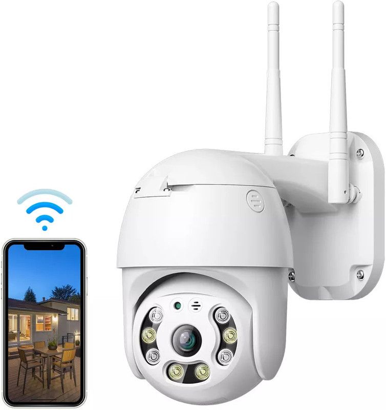 Bzrqx 8 LED Infrared Zoom Day/Night Vision WiFi HD 2MP Camera Waterproof PTZ Rotation Spy Camera  (64 GB, 1 Channel)