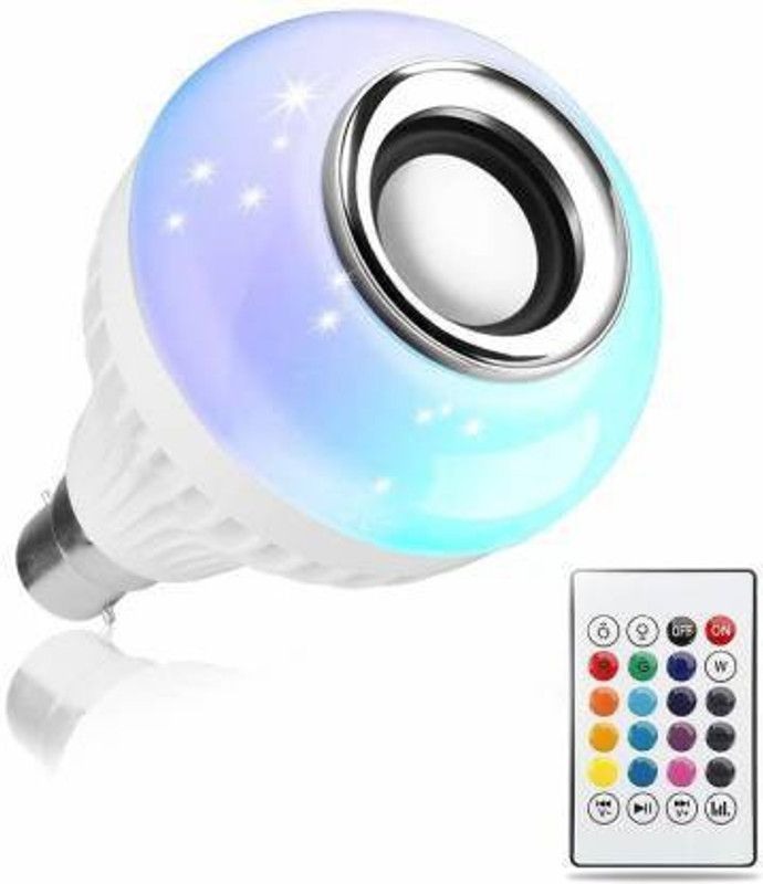 JAISDERS Led Bulb with Bluetooth Speaker Music Light Bulb + RGB Light Ball Bulb Colorful Lamp with Remote Control for Home,Bedroom,Living Room,Party Compatible for All Device Smart Bulb