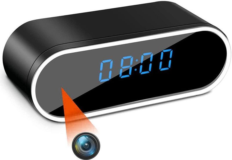 Garundropsy 1080P WiFi Camera Alarm Clock with Night Vision and Motion Detective,Monitor Security Camera  (1 Channel)