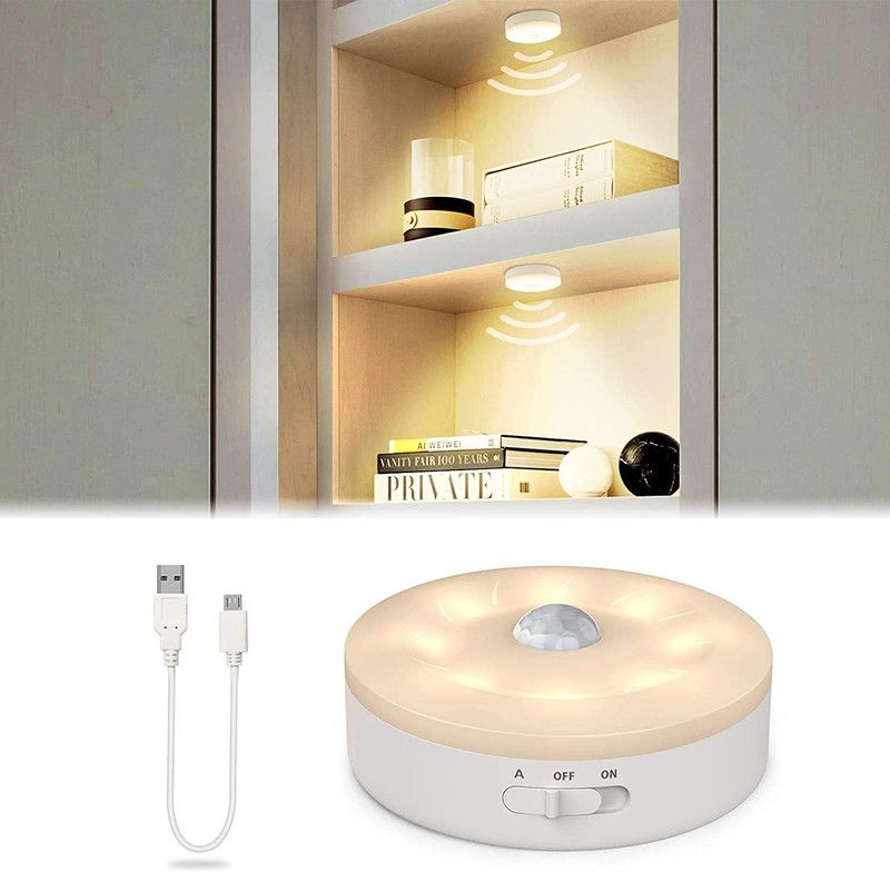 QBLYN Wireless Smart Lighting WarmWhite Led Night Lamp for Bedroom Stair Hallway Decor Motion Sensor Light