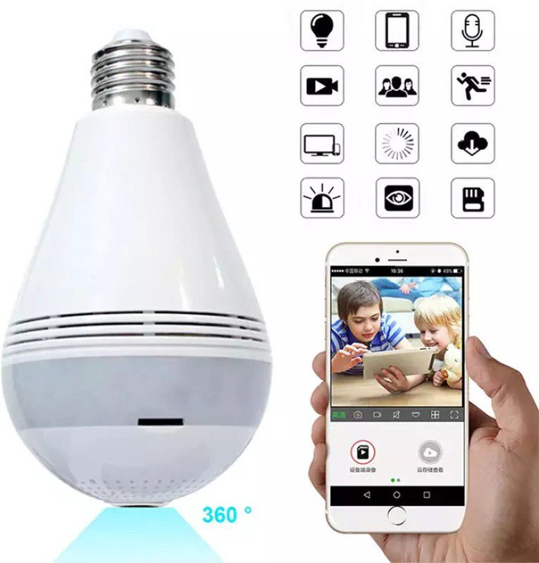 AVOIHS Bulb 1080P HD Wireless WiFi IP Home CCTV Night Vision 5.0MP Camera Two Way Audio Security Camera  (64 GB, 1 Channel)