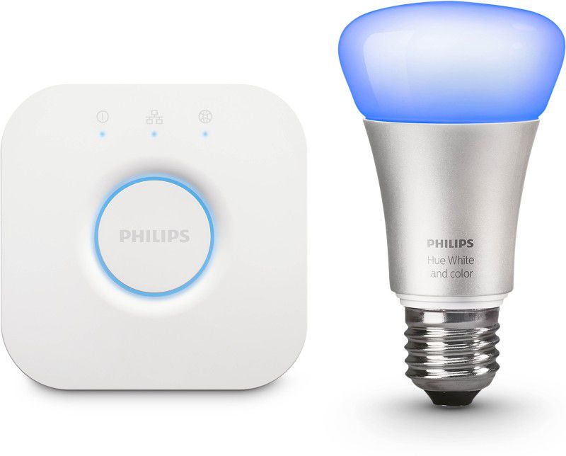 PHILIPS Hue Mini Starter Kit with 10-Watt E27 Bulb White Ambiance Smart Bulb