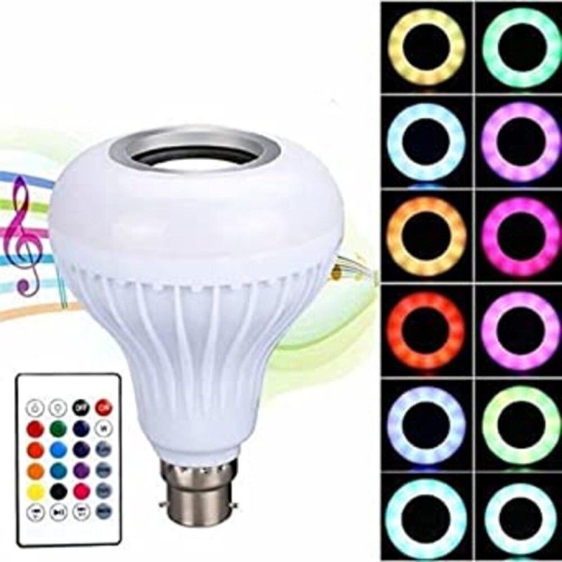 ZVR Smart LED 12 W Light Bulb Bluetooth Speaker Music Bulb with Remote Controller Smart Bulb