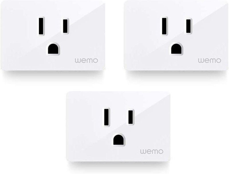 WeMo Simple Setup Smart Outlet for Smart Home, Control Lights and Devices Remotely Works w/ Al_exa, Google Assistant, Ap_ple HomeKit PC3  (White)