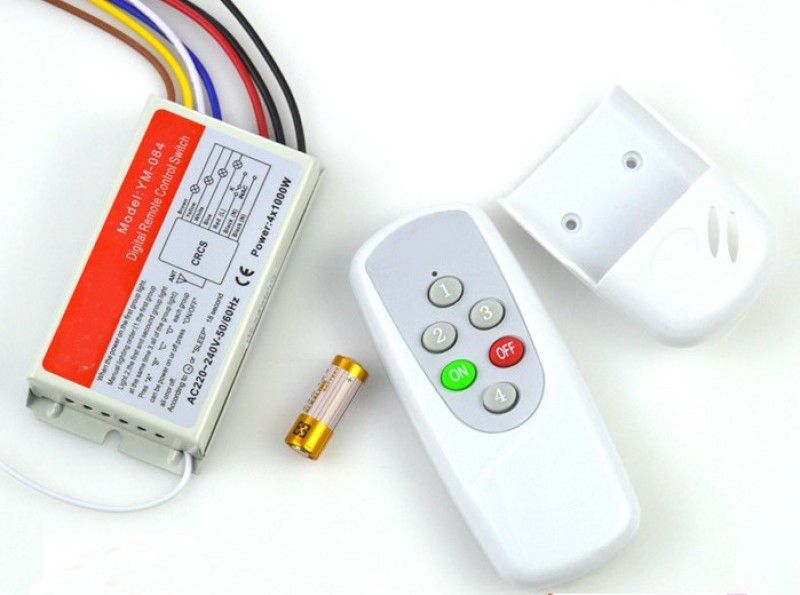DESIKARTZ 4 Way Edenezer Wireless Remote Control Switch For Fans And Light Smart Switch  (White)