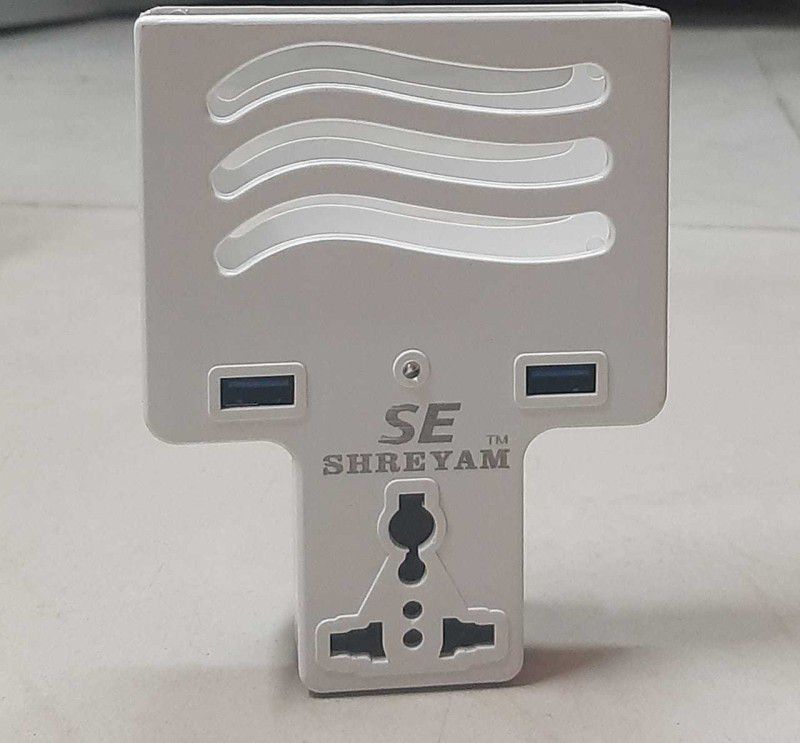 Akshita Universal Moblie Charging Stand Plug Compatibility Dual USB  (White)