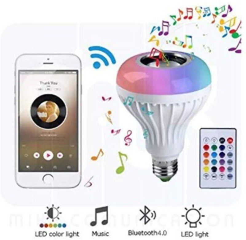 SYARA ANJ_309_Led Wireless Light Bulb Speaker Base Color Changing With Remote Control Smart Bulb