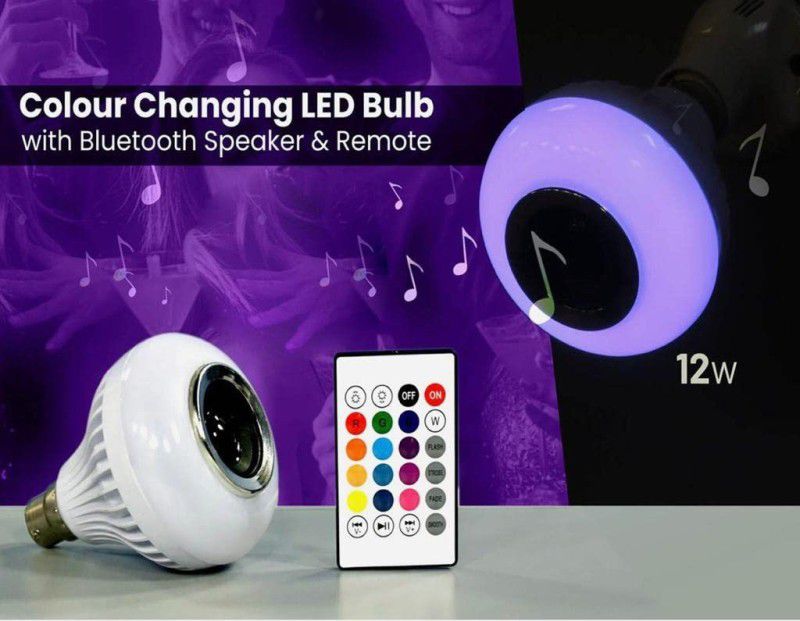 VibeX Music Light Bulb + Rgb Light Ball Bulb with Remote Control-I8 Smart Bulb