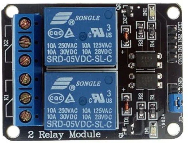 Homsis 2 Channel 5 Volt Relay Module for Arduino , ESP & Raspberry pi Multipurpose Controller