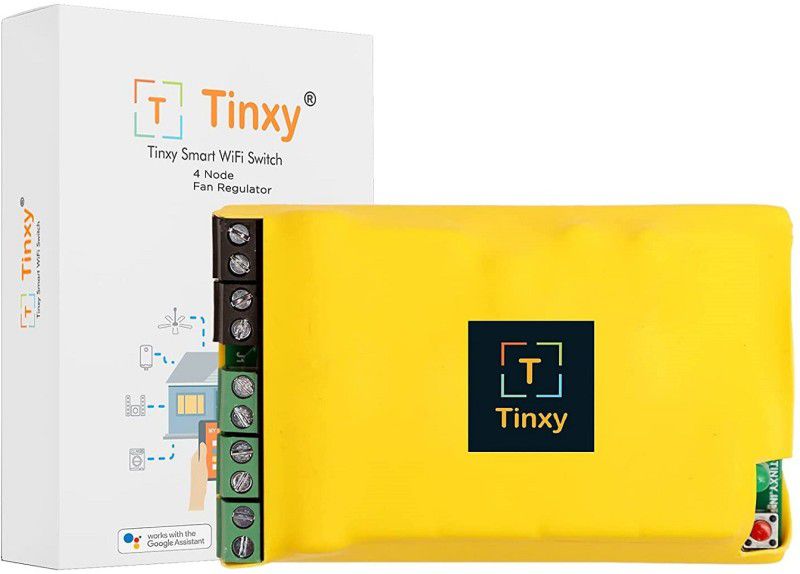 T Tinxy Device 4 Node Smart Switch with Fan Regulator Compatible with Alexa and Google Home Smart Switch  (Yellow)